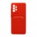 Чехол с кармашком и цветными кнопками для Samsung A52 (010) красный#1795665