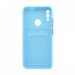 Чехол с кармашком и цветными кнопками для Xiaomi Redmi Note 7 (007) голубой#1797333