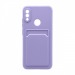 Чехол с кармашком и цветными кнопками для Xiaomi Redmi Note 7 (008) сиреневый#1797337