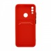 Чехол с кармашком и цветными кнопками для Xiaomi Redmi Note 7 (010) красный#1797340