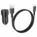 Адаптер автомобильный Borofone Bz19 + кабель Micro USB (2USB/2.4A) черный#1795844