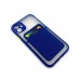 Чехол-накладка для iPhone 11 Противоударный с Карманом для Карты Темно-Синий#1799624