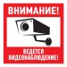 Табличка ПВХ информационный знак "Внимание, ведется видеонаблюдение" 200х200 мм "Rexant"#1805802