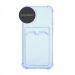 Чехол с кармашком противоударный для Samsung Galaxy A02/M02 прозрачный (006) голубой#1965459