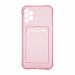 Чехол с кармашком для Samsung Galaxy A53 прозрачный (006) розовый#1809915