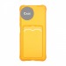 Чехол с кармашком для Samsung Galaxy S22 прозрачный (009) оранжевый#1965678
