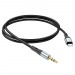 Аудиосоединитель Hoco UPA22 AUX Apple (lightning)-3,5мм, силиконовый 1м черный#1809549