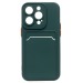 Чехол-накладка - SC315 с картхолдером для "Apple iPhone 14 Pro Max" (dark green) (214401)#1815256