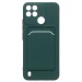 Чехол-накладка - SC315 с картхолдером для "OPPO realme C21Y" (dark green) (214441)#1815237