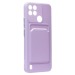Чехол-накладка - SC315 с картхолдером для "OPPO realme C21Y" (light violet) (214440)#2097256