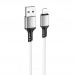 Кабель USB - Lightning Borofone BX83 (2.4A, силикон, термостойкий) Белый#1831097