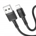 Кабель USB - Apple Lightning Hoco X83, 1,0м, 2,4A силиконовый, черный#1842121