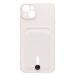 Чехол-накладка - SC304 с картхолдером для "Apple iPhone 14 Plus" (white) (214573)#1857456