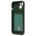 Чехол-накладка - SC304 с картхолдером для "Apple iPhone 14" (dark green) (214570)#1857440