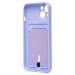 Чехол-накладка - SC304 с картхолдером для "Apple iPhone 14" (light violet) (214567)#2099183