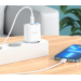 Адаптер Сетевой с кабелем Hoco C105A PD QC3.0 USB/Type-C 20W (Type-C/Lightning) (white) (214015)#1842233