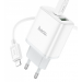 Адаптер Сетевой с кабелем Hoco C105A PD QC3.0 USB/Type-C 20W (Type-C/Lightning) (white) (214015)#1842234