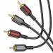 Кабель 2RCA на 2RCA BOROFONE BL13  (черный) 1.5м#1842295