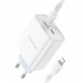 Адаптер сетевой Borofone BA73A QC3.0 USB/Type-C 35W + кабель Type-C/Lightning (white)#1845622
