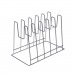 Подставка для крышек настольная 5 секций 28x16x22 см (хром), шт#2098113