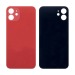 Задняя крышка для iPhone 12 Красный (стекло, широкий вырез под камеру, логотип)#1870493