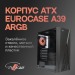 Корпус Eurocase A39, ATX, Midi-Tower, USB3.0, черный, без БП [21.03], шт#1871378