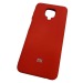 Чехол силиконовый Xiaomi Redmi Note 9 Pro Silicone Cover с лого красный#1948555