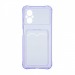 Чехол с кармашком для Xiaomi Poco M4 5G/M5 4G прозрачный (005) сиреневый#1855522