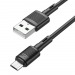 Кабель USB - Micro USB HOCO X83 "Victory" (2.4А, 100см) черный#1858867