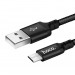 Кабель USB - Micro USB HOCO X89 "Wind" (2.4А, 100см) черный#1858896