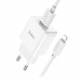 Адаптер сетевой Hoco C106A+кабель Lighting (белый)#1858329