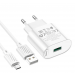 СЗУ с выходом USB Hoco C109A (QC3.0/1USB/кабель micro USB) белое#1858191