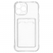Чехол силиконовый iPhone 14 Pro Max с визитницей прозрачный#2134069