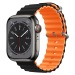 Ремешок - ApW26 Ocean Band Apple Watch 42/44/45/49 mm силикон (black/orange) (214256)#1861000