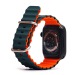 Ремешок - ApW26 Ocean Band Apple Watch 42/44/45/49 mm силикон (dark green/orange) (214258)#2004060