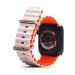Ремешок - ApW26 Ocean Band Apple Watch 42/44/45/49 mm силикон (white/orange) (214262)#2004054