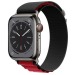 Ремешок - ApW27 Alpine Loop для "Apple Watch 42/44/45/49 mm" текстиль (black/bordo) (214289)#1860967