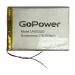 Аккумулятор Li-Pol LP4070100 PK1 3.7V 3000mAh (толщ.4,0мм, шир.70мм, дл.100мм) "GoPower"#1899080