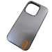 Чехол силикон-пластик iPhone 12/12 Pro матовый с логотипом светло-серый#1930488