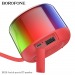 Портативная колонка Borofone BR28 (Bluetooth/FM/USB/5Bт) светящаяся красная#1867820