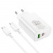 Адаптер сетевой Borofone BN10 Sunlight PD QC3.0 USB/Type-C 65W + кабель Type-C/Type-C (white)#1863503