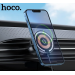 Держатель автомобильный с беспроводной зарядкой Hoco CW42 в дефлектор SafeMag 15W (214029)#1864682