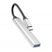 Хаб Type-C - USB Hoco HB26 4USB, 13см (silver) (206206)#1877019
