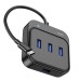 Хаб Type-C - USB Hoco HB31 Easy 4USB 3.0 (black) (213891)#1877006