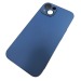 Чехол силикон-пластик iPhone 14 стеклянный матовый с логотипом синий#1922143