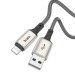 Кабель USB - Apple lightning Hoco X66 100см 2,4A (gray) (215754)#1870999