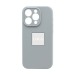 Чехол-накладка Silicone Case NEW с лого для Apple iPhone 14pro/6.1 (защита камеры) (026) светло-серый#1939604