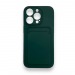 Чехол iPhone 14 Pro силикон Card Case с Карманом для карты Темно-Зеленый#1872102