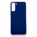 Чехол Samsung S21 Plus (2021) Силикон Матовый Темно-Синий#1872204