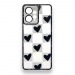 Чехол Xiaomi Redmi Note 12 (2023) (Full Camera/Сердце Черный) Силикон Прозрачный 1.5mm#2099998